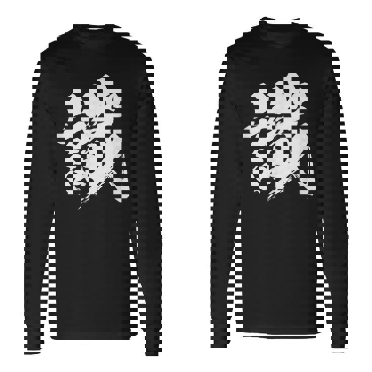 【識】一文字 文字入り 漢字 おもしろ 面白い 日本語 毛筆 書道 筆文字 言葉 和柄 日本 かっこいい お土産 文字 長袖Tシャツ