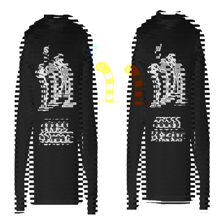 あなごフレンズ《チンアナゴ & ニシキアナゴ》【どうぶつフレンズ】水族館 ゆるくて かわいい 面白 動物 イラスト 長袖Tシャツ