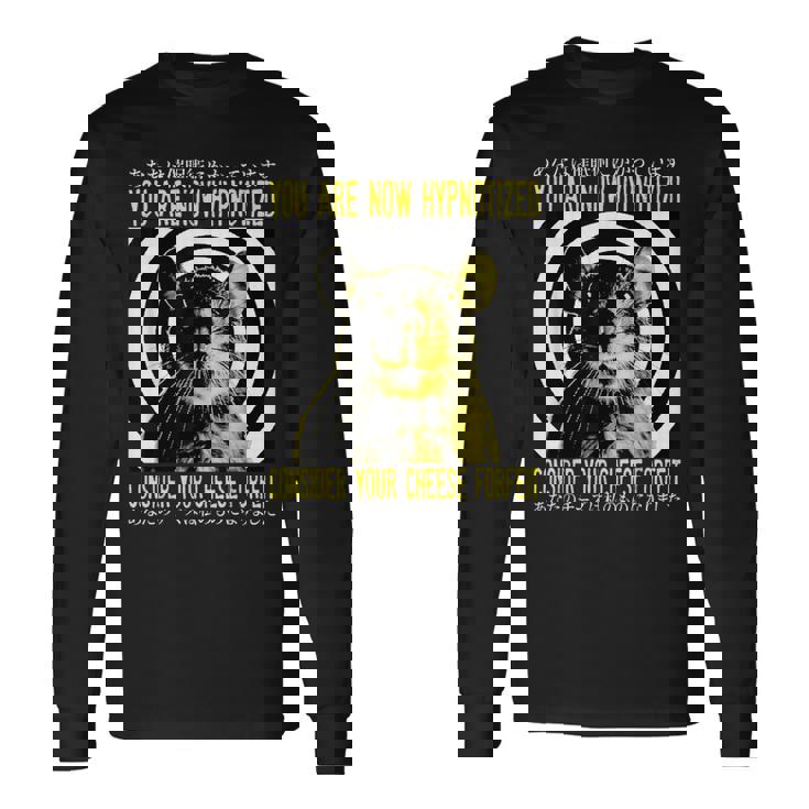 あなたは今、催眠術をかけられた日本ネズミです。 長袖Tシャツ