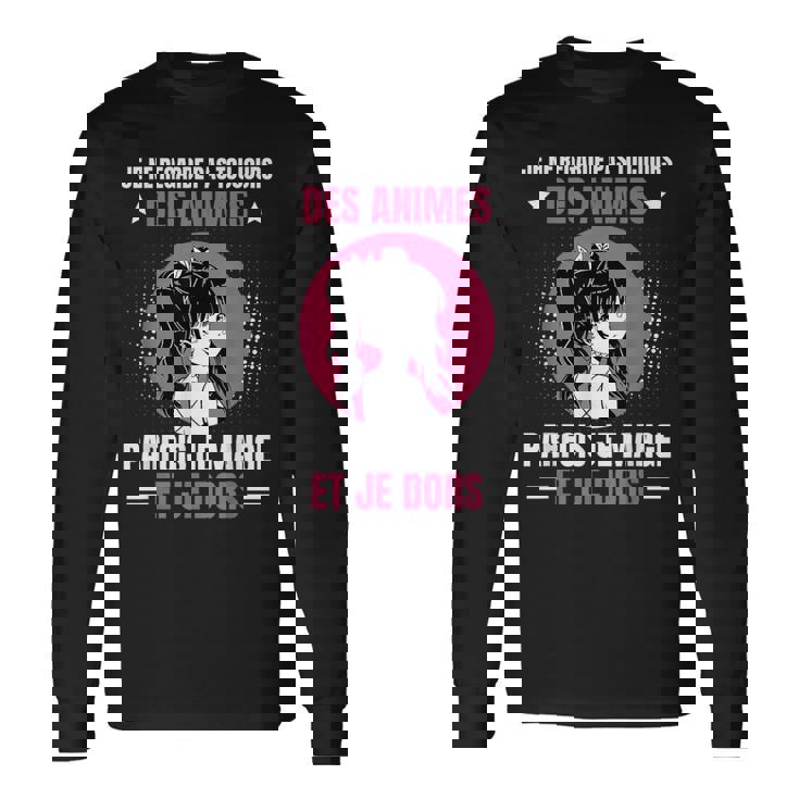 いつもアニメを見ないかわいいアニメ漫画 長袖Tシャツ ギフトのアイデア