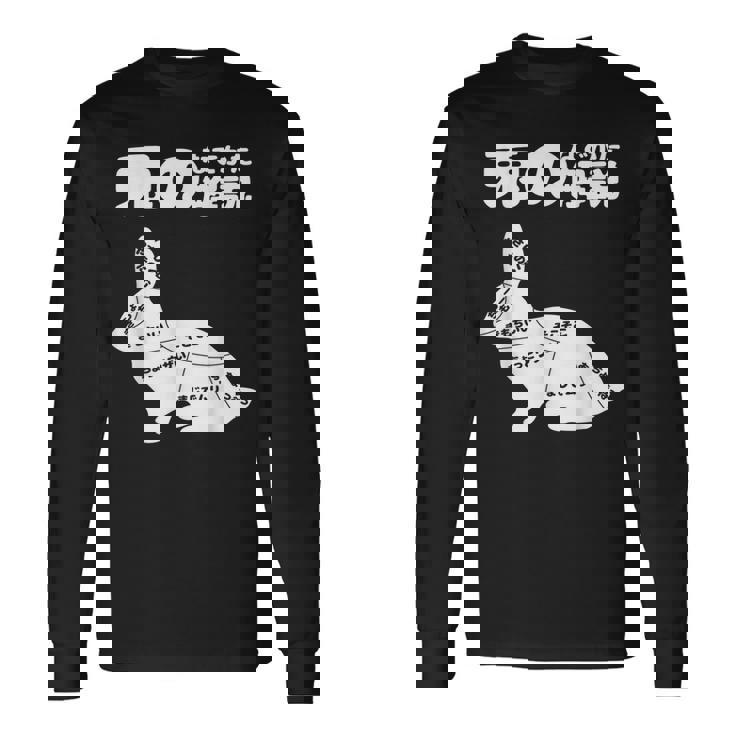 うさぎの撫で方の説明、うさぎ好き、うさぎの飼い主、プレゼント、おもしろうさぎ、うさぎ、 長袖Tシャツ