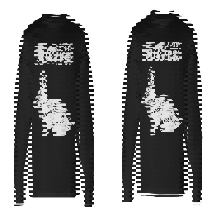 うさぎの撫で方解説 ウサギ好き うさぎ好き うさぎの飼い主 おもしろ うさぎ 兎 長袖Tシャツ