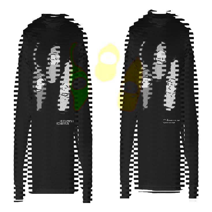 うさまる ベジまるズ ダークカラー 長袖Tシャツ