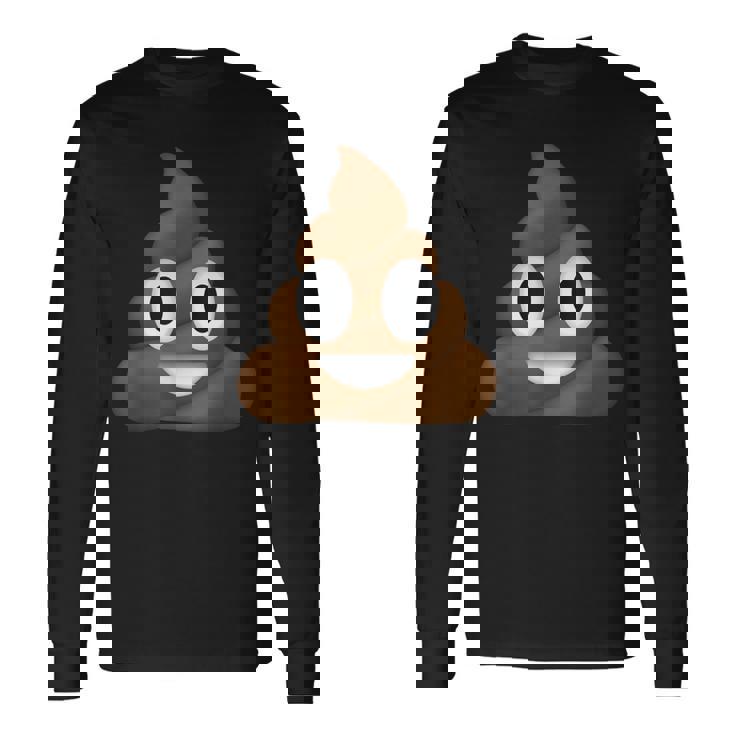 うんちパイル 笑顔 ハッピー うんちパイル うんちの渦 かわいい おもしろい 長袖Tシャツ