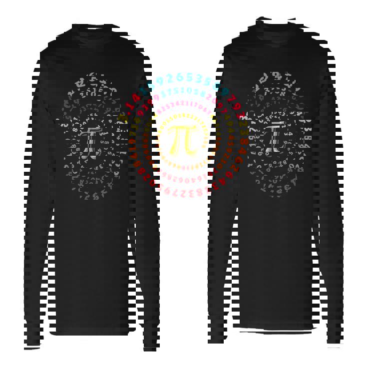 おかしい円周率日スパイラル 314 円周率記号数学教師 長袖Tシャツ