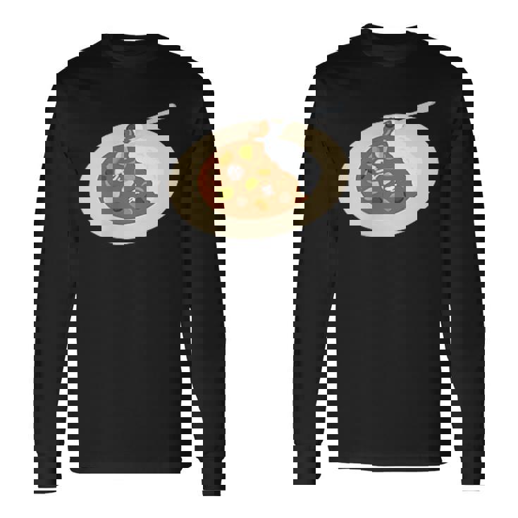 おかしなカレーライス 長袖Tシャツ