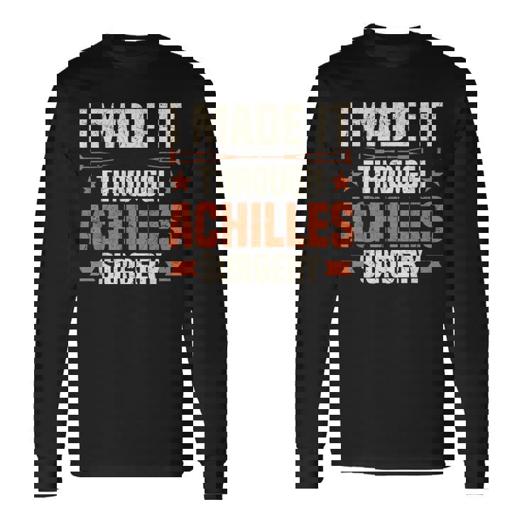 おかしな手術 サバイバー デザイン リカバリー アキレス手術 長袖Tシャツ ギフトのアイデア