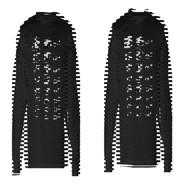 おにぎり食べたい おにぎり視力検査台 長袖Tシャツ