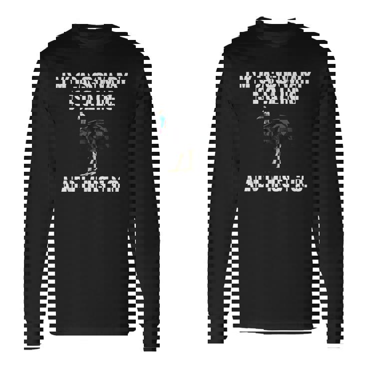 おもしろい俺のヒクイドリが呼んでるし、私は鳥に行かな 長袖Tシャツ