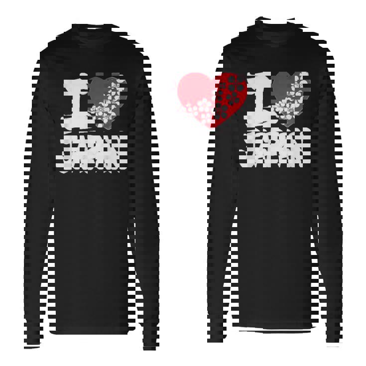 おもしろい日本の国旗 愛 日本のフランスの旗 I Love Japan Meme 長袖Tシャツ