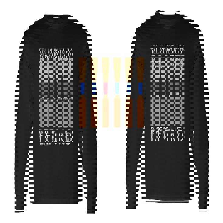 おもしろオーボイスト音楽オーケストラ 駄洒落楽器 オーボエリード 長袖Tシャツ