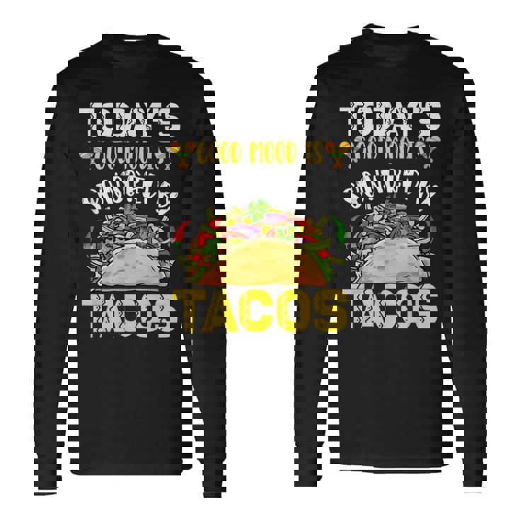 おもしろタコス シンコ・デ・マヨ タコスフェスティバル ビーガン メキシコ料理 長袖Tシャツ