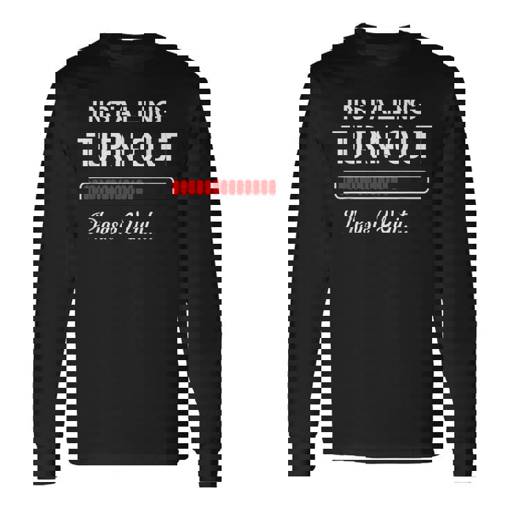 おもしろバレエレッスン設置 ターンアウトクラス かわいい 長袖Tシャツ