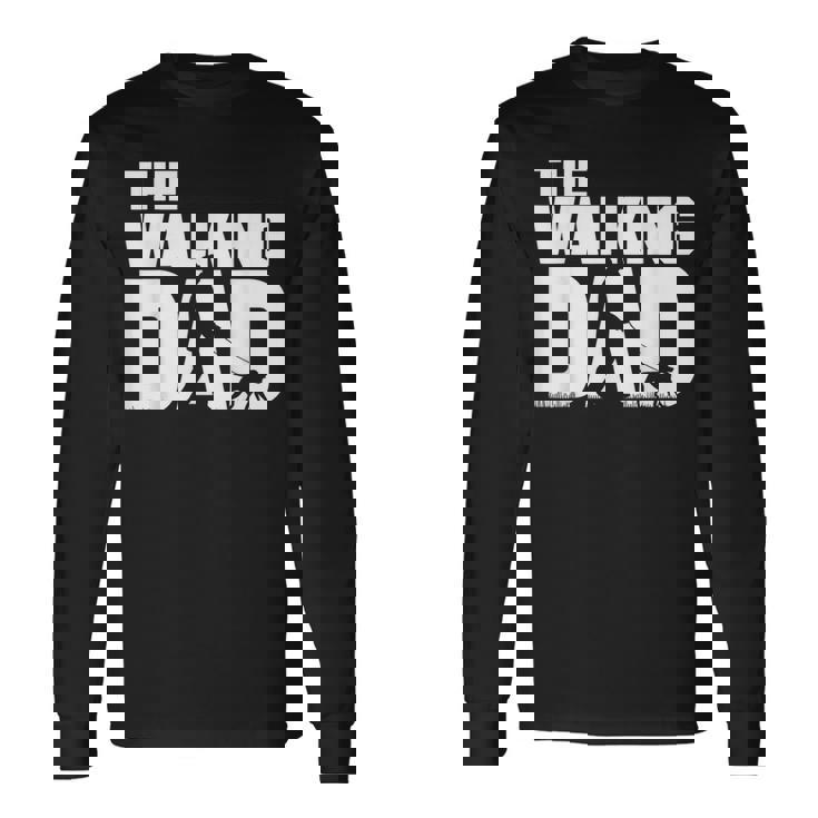 お散歩 お父さん おもしろい 犬 散歩 お父さん ギフト 父の日 長袖Tシャツ