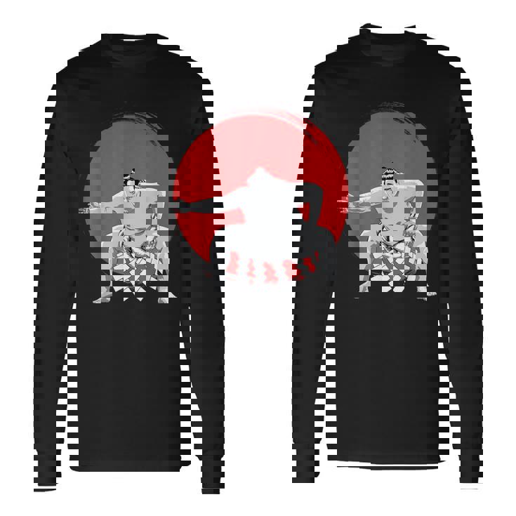 お相撲さん、力士 長袖Tシャツ