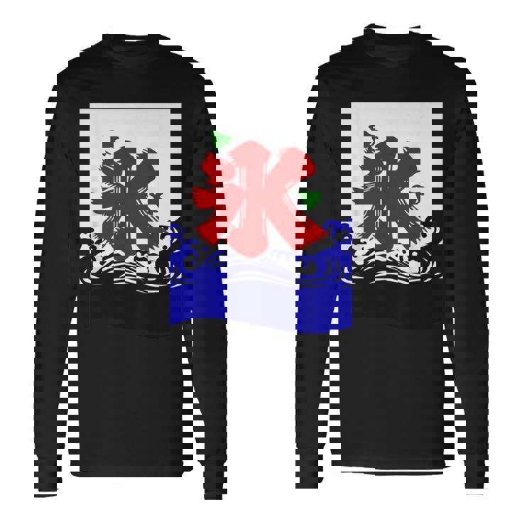 かきごり 日本のこりちどり かき氷サインtシャツ 長袖Tシャツ