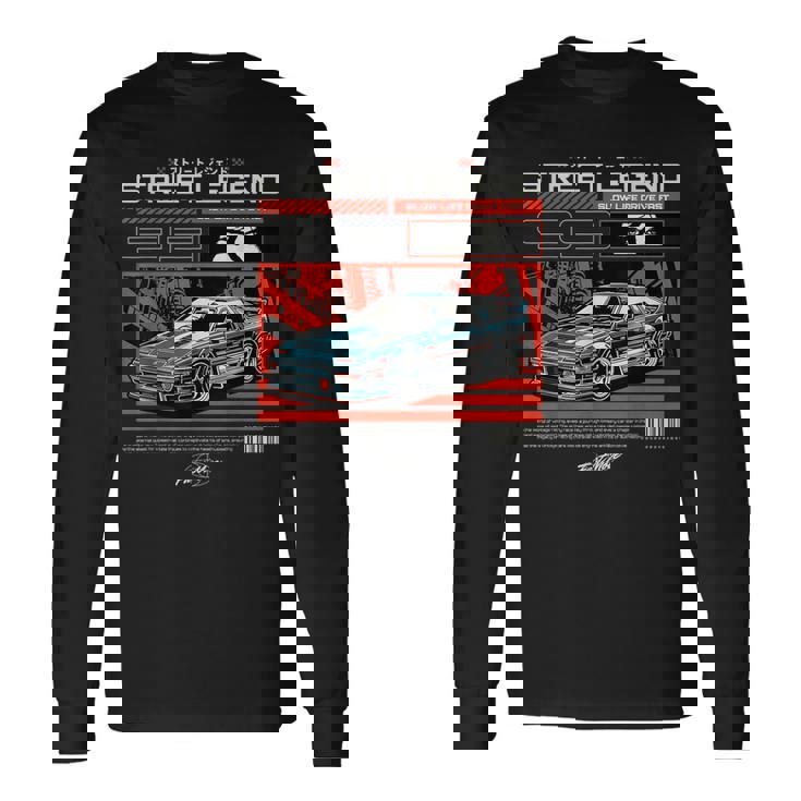 かっこいい レトロ ヴィンテージ ジャパニーズjdm 東京ジャパン ドリフト レースカー 長袖Tシャツ