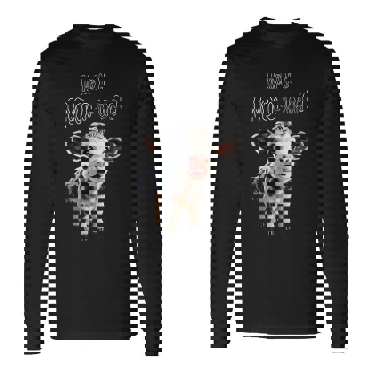 かわいい ホルスタイン 牛 の 赤ちゃん – Keep It Mooving 長袖Tシャツ