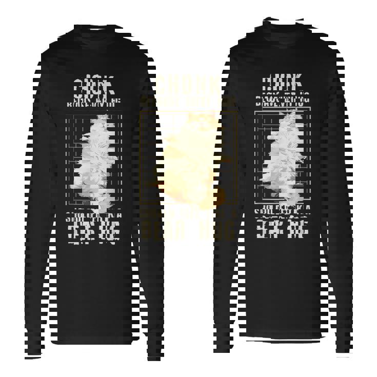 かわいい ラガマフィン 猫 面白い チョンク ぽっちゃり 猫 長袖Tシャツ