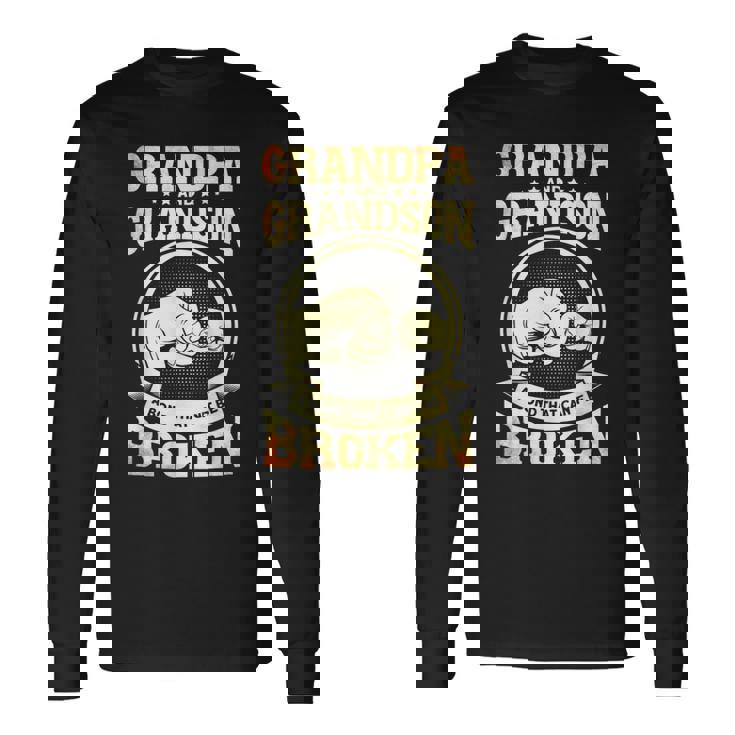 かわいいおじいちゃん 孫 おじいちゃんと孫 長袖Tシャツ