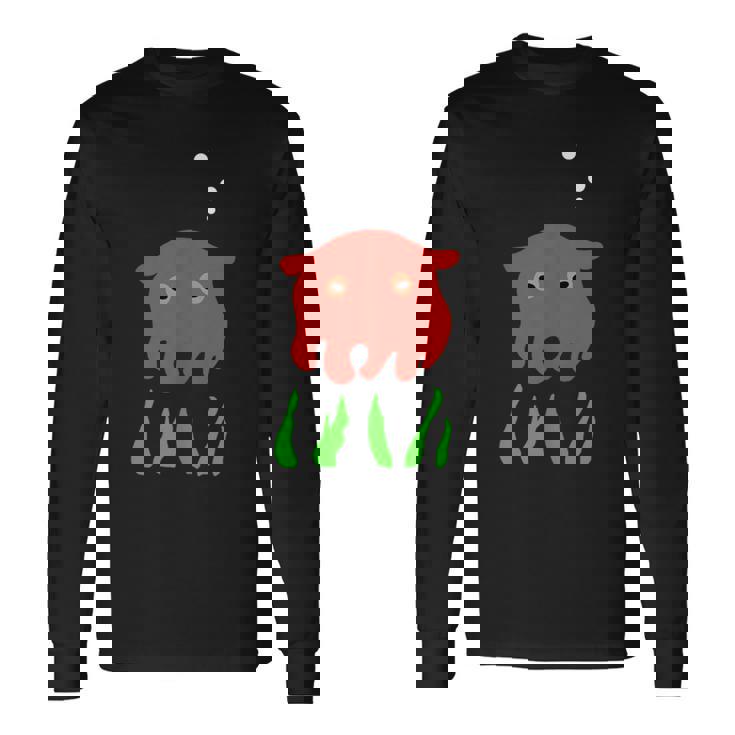 かわいいめんだこシーライフ 長袖Tシャツ