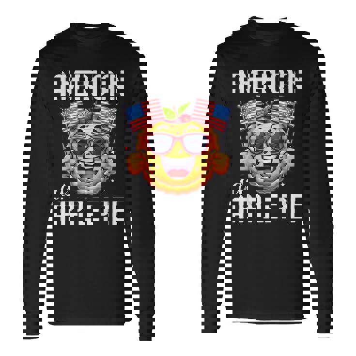 かわいいアメリカンアップルパイシャツ メンズ レディース キッズ 長袖Tシャツ