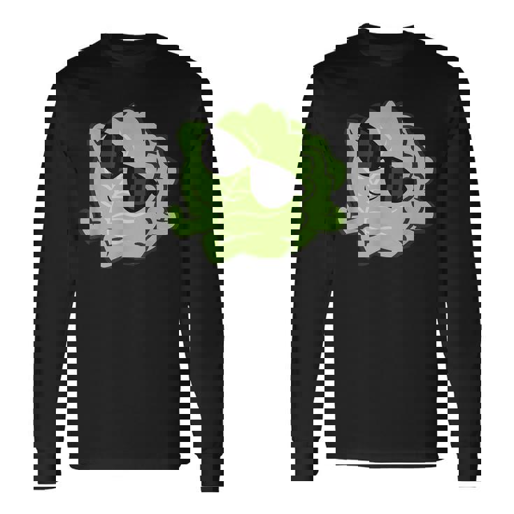 かわいいキャベツ 果実 リラックスできるレイジーキャベツ 長袖Tシャツ