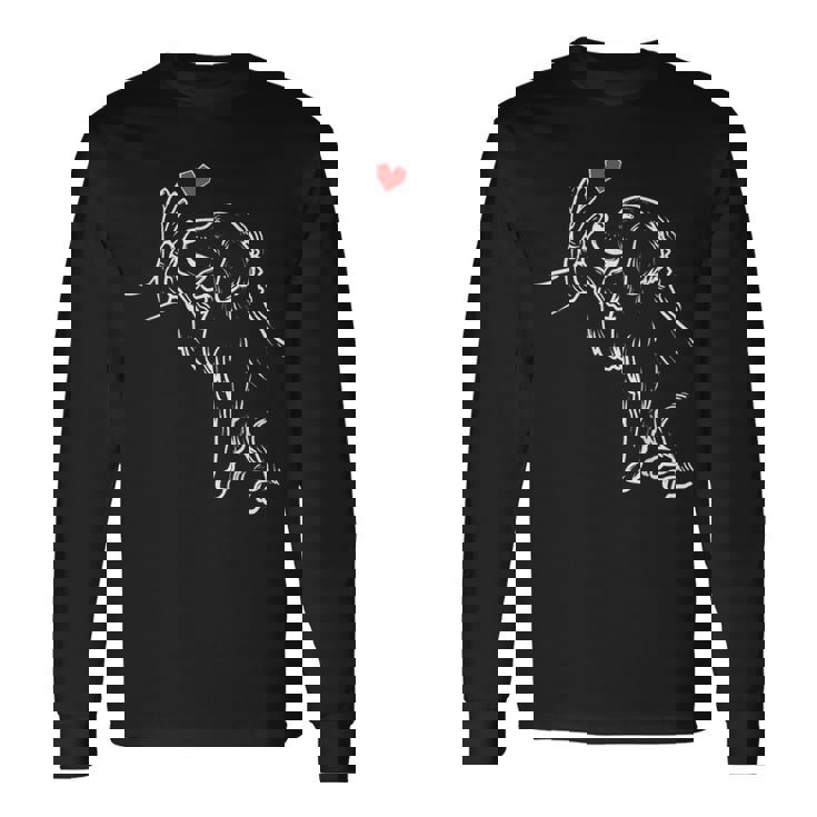 かわいいゴールデンレトリバー 愛のゴールデンレトリバー 長袖Tシャツ