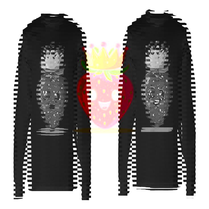 かわいいストロベリーロイヤルティで面白いタッチ。 長袖Tシャツ