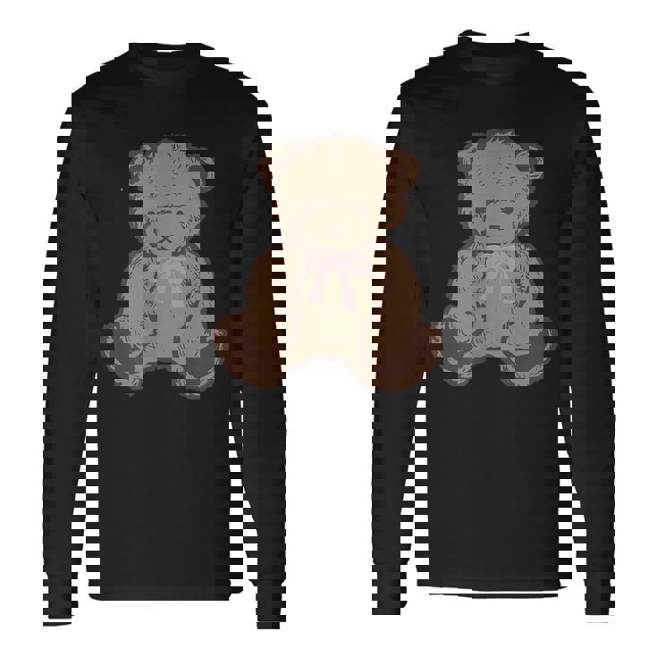 かわいいテディベア 長袖Tシャツ ギフトのアイデア