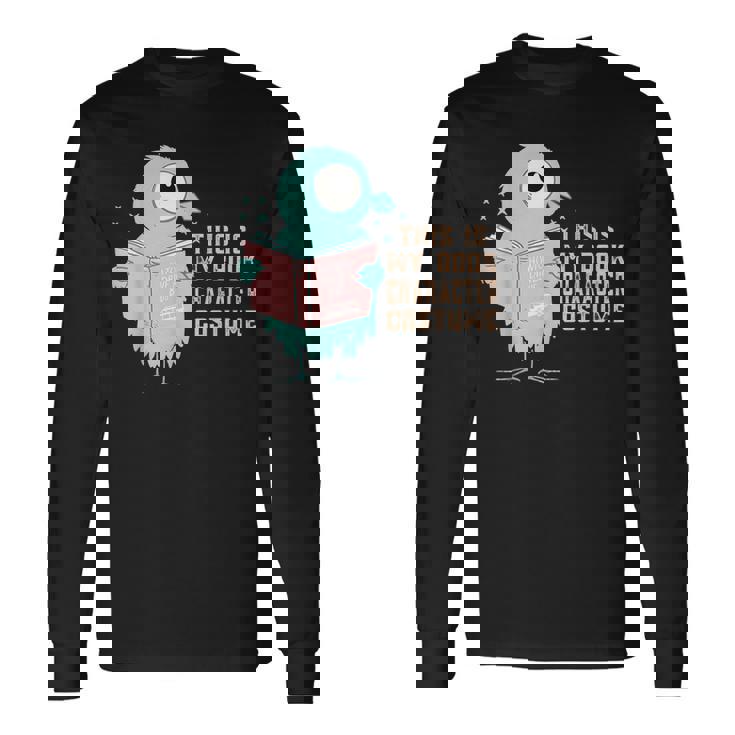 かわいいピジョン This Is My Book キャラクターコスチューム 読書用 長袖Tシャツ