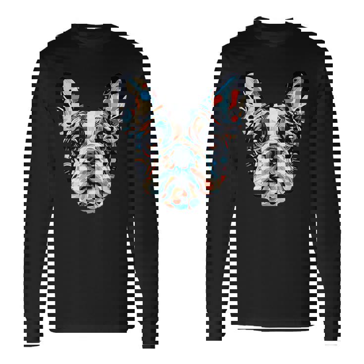 かわいいフレンチブルドッグ 子犬 犬 ラブ 長袖Tシャツ