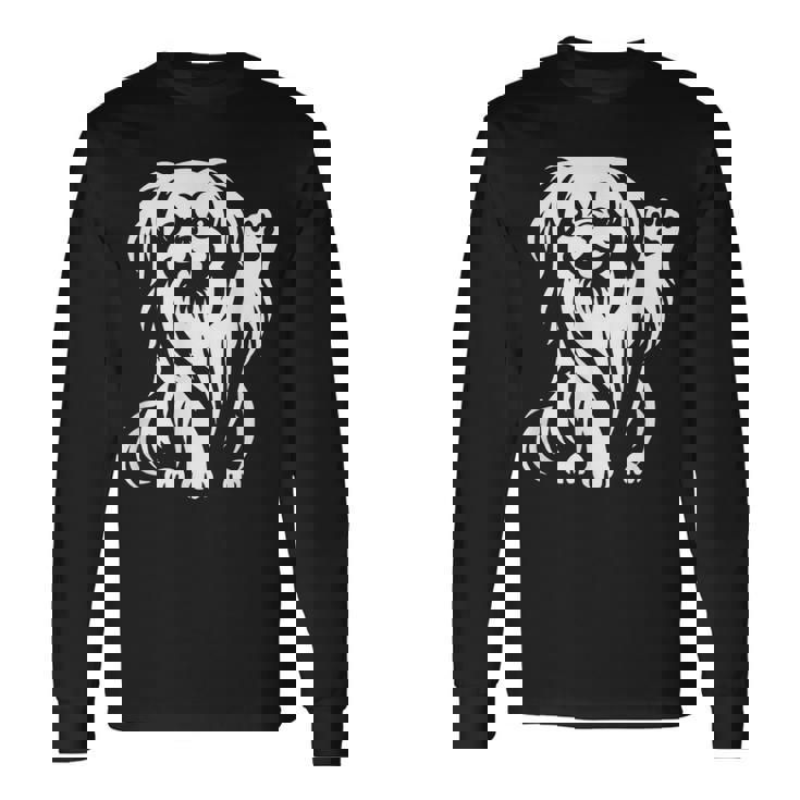 かわいいペキニーズ ハート足犬グラフィック デザイン 長袖Tシャツ ギフトのアイデア