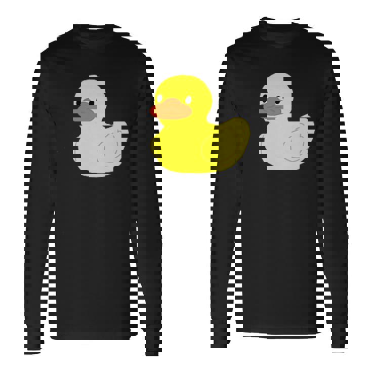 かわいいラバーダックイエローグラフィックかわいいラバーダック 長袖Tシャツ