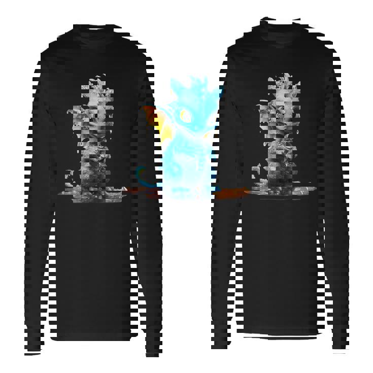 かわいい青龍 長袖Tシャツ