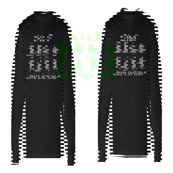 くそー私はカエルが大好きdILF 長袖Tシャツ