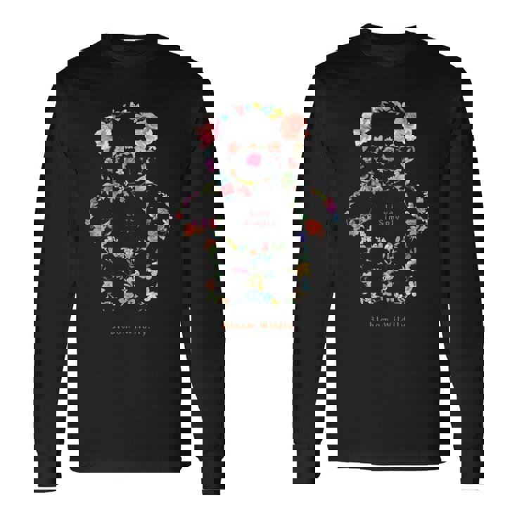 くま やさしい春 美しさのかたち シンプルに咲こう 私らしく 長袖Tシャツ