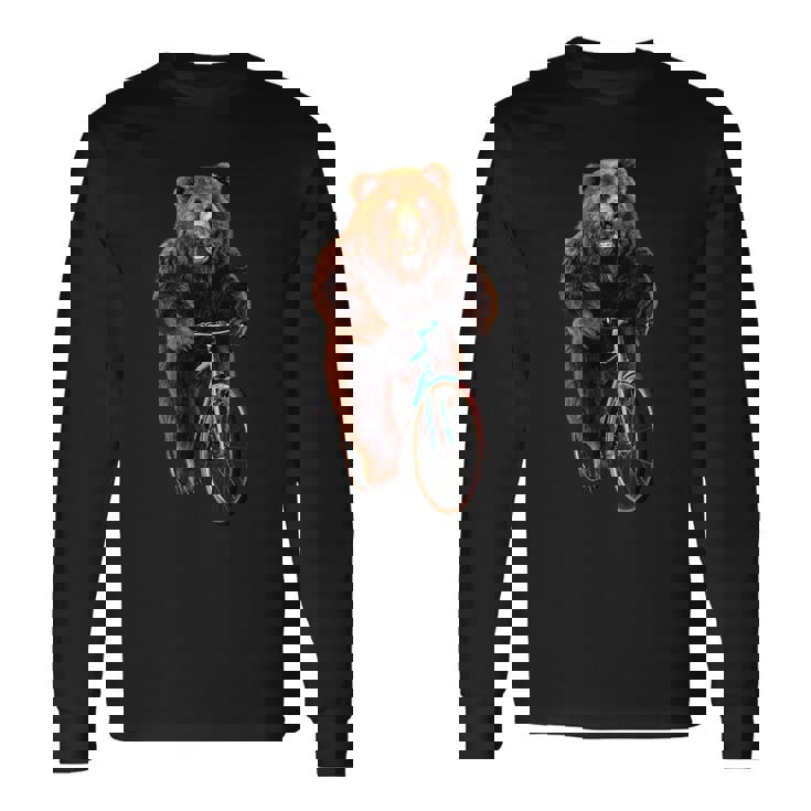 くま 熊 ベア 自転車 長袖Tシャツ ギフトのアイデア
