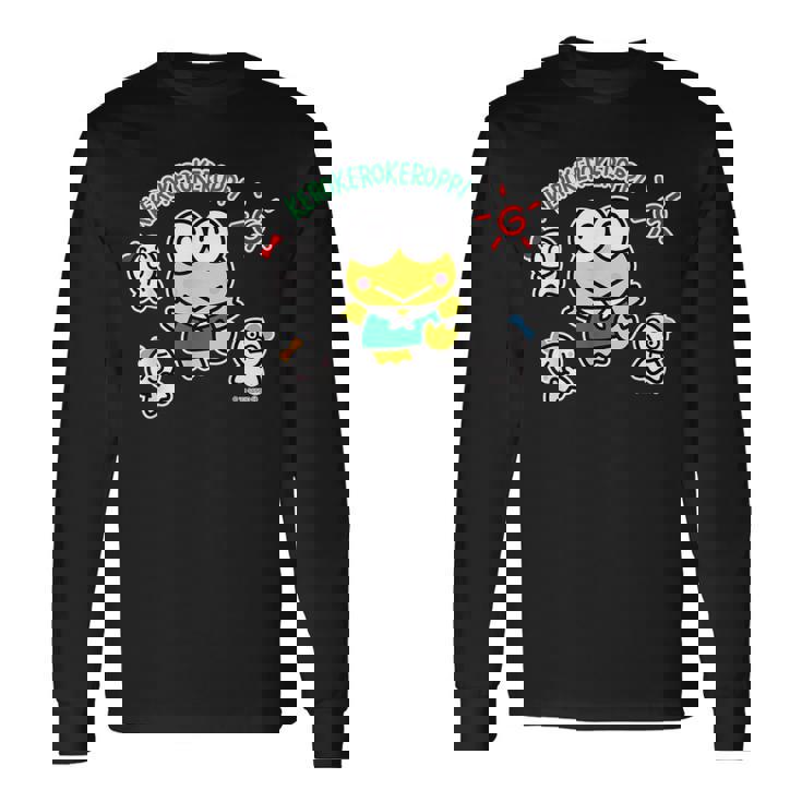 けろけろけろっぴ てるてるぼうず ダークカラー 長袖Tシャツ ギフトのアイデア