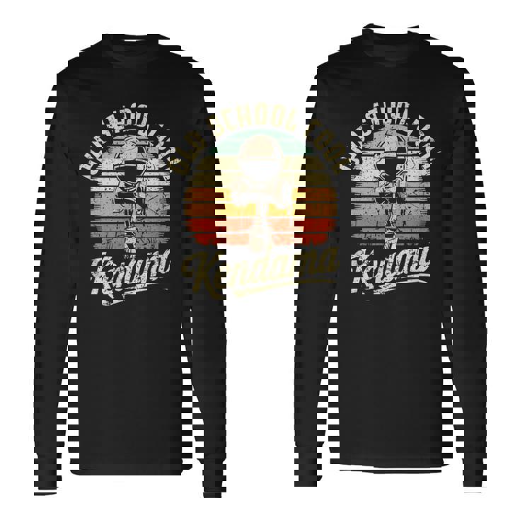 けん玉 ヴィンテージ サンセット デザイン レトロ 剣玉 スピリット オブ けん玉 長袖Tシャツ