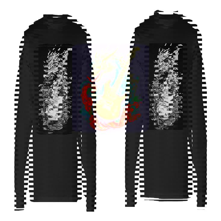 このドラゴンギターステートメントでステージをライトアップ。 長袖Tシャツ