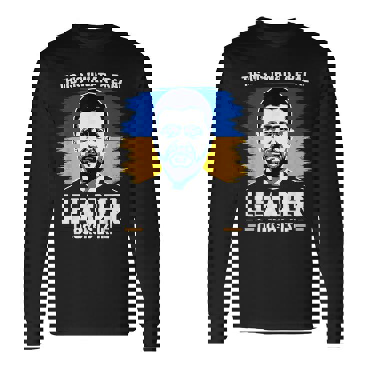 これが本当のリーダーがzelenskyをサポートしているように見えるものです。 長袖Tシャツ