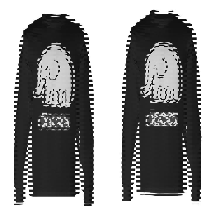 ぞうさん【Paoon】象【どうぶつフレンズ】かわいい 動物 キャラクター イラスト 長袖Tシャツ