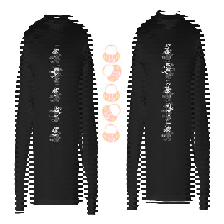 だるま 和柄 おもしろ 福 長袖Tシャツ