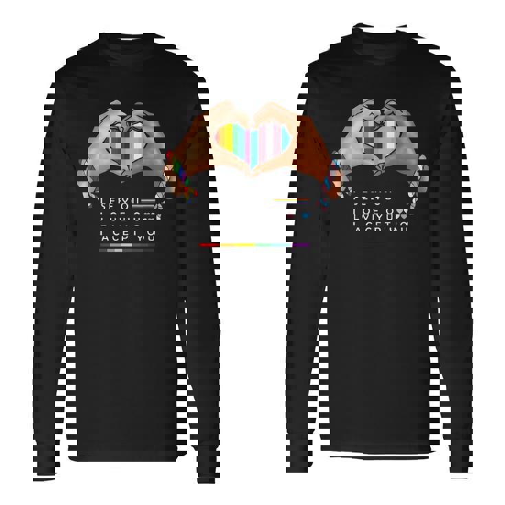 なるほど、愛してる、受け入れるよ、Lgbtqの味方プライド 長袖Tシャツ