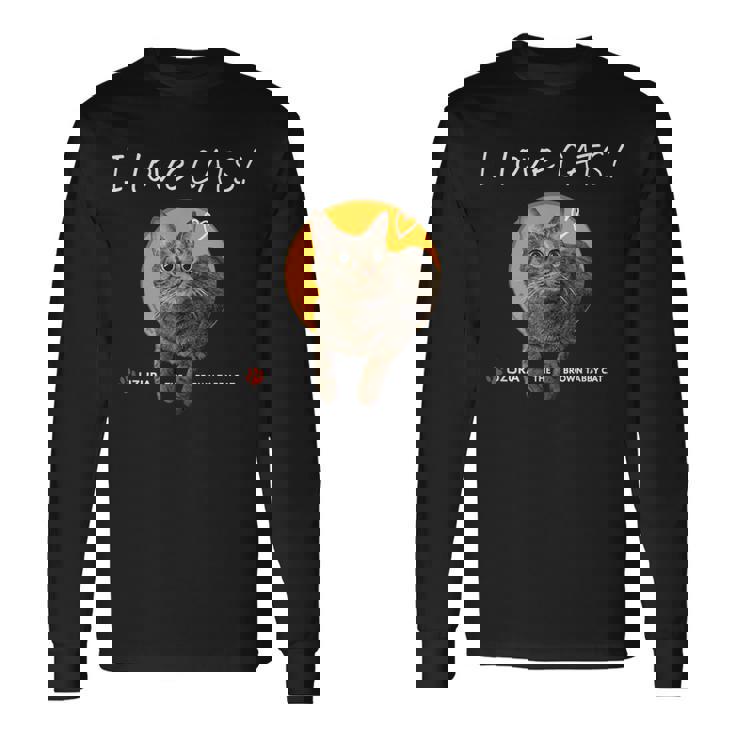 ねこだいすき 猫 キジトラ猫 かわいい Cat 長袖Tシャツ