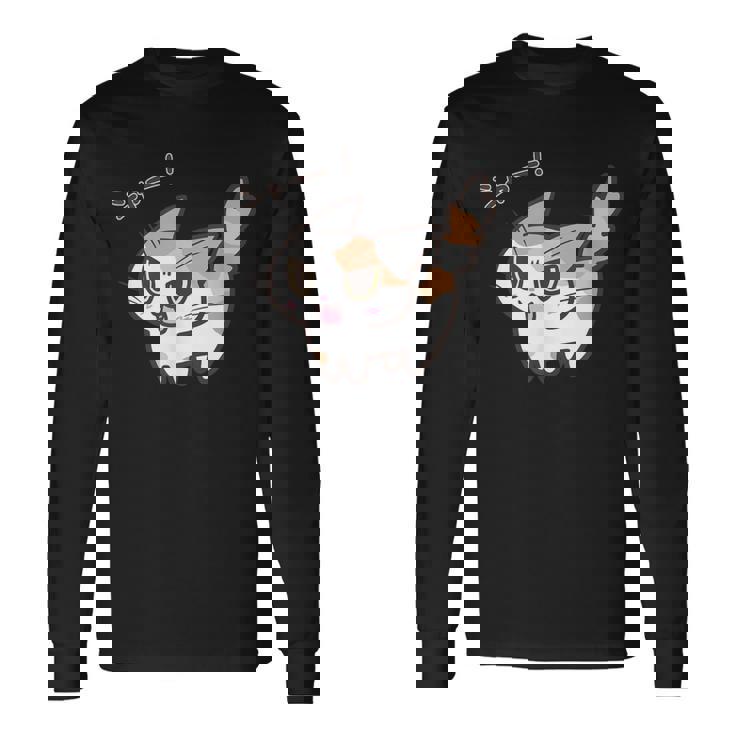 ねこシャーパステル三毛猫ver 長袖Tシャツ