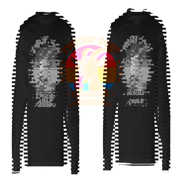 のどヤギ プロフェッショナル ゴブラ 不適切な大人のユーモア 長袖Tシャツ