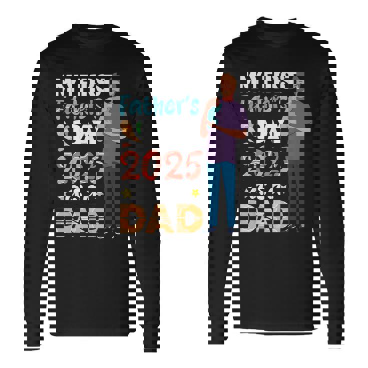 はじめての父の日2025年 赤ちゃんの誇り高きパパを持つお父さんとして 長袖Tシャツ