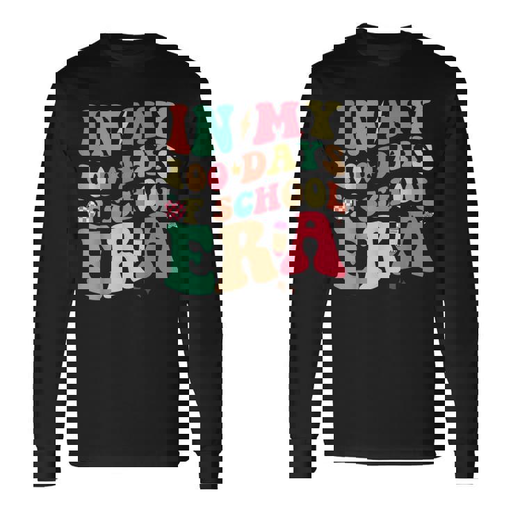 ぼくの学校の100日間の時代。学校教師100日目 長袖Tシャツ